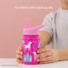 imageJoyJolt Kids Water Bottle with Straw Lid 12oz Small Stainless Steel Reusable Tumbler for Kids Girls Boys or Teen Vacuum Insulated Water Bottle for School Travel and Outdoors LeakproofUnicorn