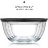 imageJoyJolt Kitchen Mixing Bowls  8pc Glass with Lids Set  Neat Nesting Large Bowl Batter Cooking Storage and Big Salad BPAFree RedBlack