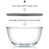 imageJoyJolt Kitchen Mixing Bowls  8pc Glass with Lids Set  Neat Nesting Large Bowl Batter Cooking Storage and Big Salad BPAFree RedGray