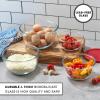 imageJoyJolt Kitchen Mixing Bowls  8pc Glass with Lids Set  Neat Nesting Large Bowl Batter Cooking Storage and Big Salad BPAFree RedRed
