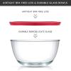 imageJoyJolt Kitchen Mixing Bowls  8pc Glass with Lids Set  Neat Nesting Large Bowl Batter Cooking Storage and Big Salad BPAFree RedRed