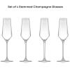 imageJoyJolt Layla White Wine Glasses Set of 4 Italian Glasses 135 oz Clear  Made in EuropeChampagne Glasses
