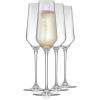 imageJoyJolt Layla White Wine Glasses Set of 4 Italian Glasses 135 oz Clear  Made in EuropeChampagne Glasses