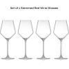 imageJoyJolt Layla White Wine Glasses Set of 4 Italian Glasses 135 oz Clear  Made in EuropeRed Wine Glasses