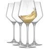 imageJoyJolt Layla White Wine Glasses Set of 4 Italian Glasses 135 oz Clear  Made in EuropeWhite Wine Glasses
