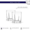 imageJoyJolt Luna Crystal Whiskey Glasses Old Fashioned Whiskey Glass 105 Ounce Ultra Clear Crystal Scotch Glass for Bourbon and Liquor Set Of 2 crystal Glassware