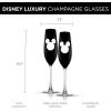 imageJoyJolt Luxury Mickey Mouse Champagne Flutes European Crystal Wine Glasses Set of 2 9oz Champagne Glasses Xmas Disney Gifts and Cups Black Wine GlassChampagne Flutes