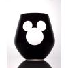 imageJoyJolt Luxury Mickey Mouse Champagne Flutes European Crystal Wine Glasses Set of 2 9oz Champagne Glasses Xmas Disney Gifts and Cups Black Wine GlassStemless Wine Glasses