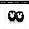 imageJoyJolt Luxury Mickey Mouse Champagne Flutes European Crystal Wine Glasses Set of 2 9oz Champagne Glasses Xmas Disney Gifts and Cups Black Wine GlassStemless Wine Glasses