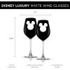 imageJoyJolt Luxury Mickey Mouse Champagne Flutes European Crystal Wine Glasses Set of 2 9oz Champagne Glasses Xmas Disney Gifts and Cups Black Wine GlassWhite Wine Glasses
