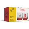 imageJoyJolt Marvel SpiderMan Webbed Hero Short Drinking Glasses 10oz Superhero Glass Cups Set of 2 Glass Tumblers for Water Coffee Soda Gifts for Men and Women Cool Marvel Stuff