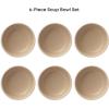 imageJoyJolt Mesa 23oz Stoneware Soup Bowls Dishwasher and Microwave Safe Bowls 58quot Matte Black Cereal Bowls Set of 6 Bowls for Kitchen Pasta Oatmeal Salad Ice Cream or Dessert BowlsBeige