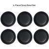 imageJoyJolt Mesa 23oz Stoneware Soup Bowls Dishwasher and Microwave Safe Bowls 58quot Matte Black Cereal Bowls Set of 6 Bowls for Kitchen Pasta Oatmeal Salad Ice Cream or Dessert BowlsBlack