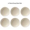 imageJoyJolt Mesa 23oz Stoneware Soup Bowls Dishwasher and Microwave Safe Bowls 58quot Matte Black Cereal Bowls Set of 6 Bowls for Kitchen Pasta Oatmeal Salad Ice Cream or Dessert BowlsLinen