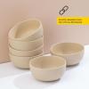 imageJoyJolt Mesa 23oz Stoneware Soup Bowls Dishwasher and Microwave Safe Bowls 58quot Matte Black Cereal Bowls Set of 6 Bowls for Kitchen Pasta Oatmeal Salad Ice Cream or Dessert BowlsBeige