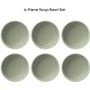 imageJoyJolt Mesa 23oz Stoneware Soup Bowls Dishwasher and Microwave Safe Bowls 58quot Matte Black Cereal Bowls Set of 6 Bowls for Kitchen Pasta Oatmeal Salad Ice Cream or Dessert BowlsGreen