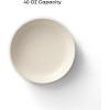 imageJoyJolt Mesa 40oz Stoneware Serving Bowls Set of 4 Large Pasta Salad Pho Soup Plates for Kitchen Dishwasher and Microwave Safe Aesthetic Kitchen Essentials  Matte White Linen