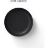 imageJoyJolt Mesa 40oz Stoneware Serving Bowls Set of 4 Large Salad Pho Soup Pasta Plates for Kitchen Dishwasher and Microwave Safe Aesthetic Kitchen Essentials  Matte Sage GreenBlack