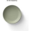 imageJoyJolt Mesa 40oz Stoneware Serving Bowls Set of 4 Large Salad Pho Soup Pasta Plates for Kitchen Dishwasher and Microwave Safe Aesthetic Kitchen Essentials  Matte Sage GreenGreen
