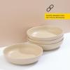 imageJoyJolt Mesa 40oz Stoneware Serving and Soup Bowls  Set of 4 Large Salad and Pho Bowls Dishwasher and Microwave Safe Aesthetic Kitchen Essentials  Matte Beige