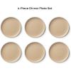 imageJoyJolt Mesa Stoneware Dinner Plates Set of 6 105quot Dish Set Dishwasher and Microwave Safe Plate Set Modern Rustic Dinnerware Kitchen Serving Dishes  Matte BlackBeige