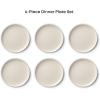 imageJoyJolt Mesa Stoneware Dinner Plates Set of 6 105quot Dish Set Dishwasher and Microwave Safe Plate Set Modern Rustic Dinnerware Kitchen Serving Dishes  Matte BlackLinen