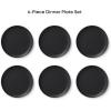 imageJoyJolt Mesa Stoneware Dinner Plates Set of 6 105quot Dish Set Dishwasher and Microwave Safe Plate Set Modern Rustic Dinnerware Kitchen Serving Dishes  Matte BlackBlack