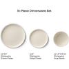 imageJoyJolt Mesa Stoneware Dinnerware Set 18Piece Plates and Bowls Sets Includes Dinner  Salad and Cereal and Soup Bowls Modern Farmhouse Matte Linen White Dish Set for 6Linen