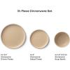 imageJoyJolt Mesa Stoneware Dinnerware Set 18Piece Plates and Bowls Sets Includes Dinner  Salad and Cereal and Soup Bowls Modern Farmhouse Matte Linen White Dish Set for 6Beige