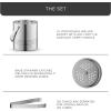 imageJoyJolt Metal Double Wall Ice Bucket with Lid Ice Tongs and Strainer 3L Insulated Ice Bucket for Cocktail Bar Wine Home Bar Accessories Parties Champagne Bucket Stainless Steel Ice Buckets