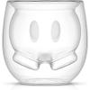 imageJoyJolt Mickey Pants and Minnie Skirt 3D 2oz Espresso Cups Double Walled Espresso Glasses 2pc Small Double Wall Glass Coffee Cups Demitasse Cups Espresso Measuring Cup or Liqueur Shot Glasses2 Oz