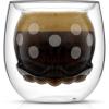 imageJoyJolt Mickey Pants and Minnie Skirt 3D 2oz Espresso Cups Double Walled Espresso Glasses 2pc Small Double Wall Glass Coffee Cups Demitasse Cups Espresso Measuring Cup or Liqueur Shot Glasses2 Oz