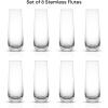 imageJoyJolt Milo Stemless Champagne Flutes Set of 8 Crystal Glasses 95oz Prosecco Wine Flute Mimosa Glasses Cocktail Glass Set Water Highball Glass Bar Glassware