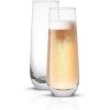 imageJoyJolt Milo Stemless Champagne Flutes Set of 8 Crystal Glasses 95oz Prosecco Wine Flute Mimosa Glasses Cocktail Glass Set Water Highball Glass Bar Glassware