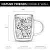 imageJoyJolt Nature Friends Grogu Double Wall Insulated Coffee Mug Set of 2 135oz Large Espresso or Latte Cup Mandalorian Star Wars Mugs Clear Glass Cups