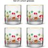 imageJoyJolt Nova Crystal Whiskey Glasses Lowball Glasses Set of 4 10oz Hand Made Short Glass Tumbler with Heavy Base Double Old Fashioned Rocks Glass for Scotch or Bourbon Dishwasher Safe GlasswareHello Kitty and Gingerbread