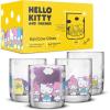 imageJoyJolt Nova Crystal Whiskey Glasses Lowball Glasses Set of 4 10oz Hand Made Short Glass Tumbler with Heavy Base Double Old Fashioned Rocks Glass for Scotch or Bourbon Dishwasher Safe GlasswareHello Kitty  Friends