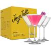 imageJoyJolt Olivia Martini Glasses Set of 4 94 oz Crystal Cocktail Glasses for Espresso Martini Margarita Cosmopolitan Manhattan Timeless Stemmed Cocktail Glasses