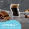 imageJoyJolt Pivot Espresso Shot Glass  Set of 2 oz Espresso Cups with Unique Design  Double Walled Thermo Espresso Glasses for Home or Professional Bar Use Set of 2 Thermal Glassware for Morning Coffee