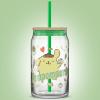 imageJoyJolt Sanrio Hello Kitty and Friends Favorite Flavor Glass Tumbler with Bamboo Lid and Straw Leakproof 16oz Clear Soda Can Shaped Cup featuring My Melody Hello Kitty MerchPompompurin