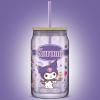 imageJoyJolt Sanrio Hello Kitty and Friends Favorite Flavor Glass Tumbler with Bamboo Lid and Straw Leakproof 16oz Clear Soda Can Shaped Cup featuring My Melody Hello Kitty MerchKuromi