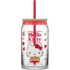 imageJoyJolt Sanrio Hello Kitty and Friends Favorite Flavor Glass Tumbler with Bamboo Lid and Straw Leakproof 16oz Clear Soda Can Shaped Cup featuring My Melody Hello Kitty MerchHello Kitty