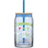 imageJoyJolt Sanrio Hello Kitty and Friends Favorite Flavor Glass Tumbler with Bamboo Lid and Straw Leakproof 16oz Clear Soda Can Shaped Cup featuring My Melody Hello Kitty MerchCinnamoroll