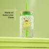 imageJoyJolt Sanrio Hello Kitty and Friends Favorite Flavor Glass Tumbler with Bamboo Lid and Straw Leakproof 16oz Clear Soda Can Shaped Cup featuring My Melody Hello Kitty MerchPompompurin
