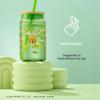 imageJoyJolt Sanrio Hello Kitty and Friends Favorite Flavor Glass Tumbler with Bamboo Lid and Straw Leakproof 16oz Clear Soda Can Shaped Cup featuring My Melody Hello Kitty MerchKeroppi