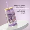 imageJoyJolt Sanrio Hello Kitty and Friends Favorite Flavor Glass Tumbler with Bamboo Lid and Straw Leakproof 16oz Clear Soda Can Shaped Cup featuring My Melody Hello Kitty MerchKuromi