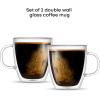 imageJoyJolt Savor Double Wall Insulated Glasses Espresso Mugs Set of 2  54OuncesCoffee Cups