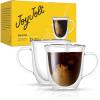 imageJoyJolt Serene Double Walled Insulated Glasses Coffee Mug Set of 2 74 Ounces135 Oz
