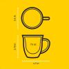 imageJoyJolt Serene Double Walled Insulated Glasses Coffee Mug Set of 2 74 Ounces74 Oz