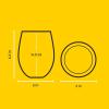 imageJoyJolt Spirits Stemless Wine Glasses for Red or White Wine Set of 415Ounces4 Count Pack of 1